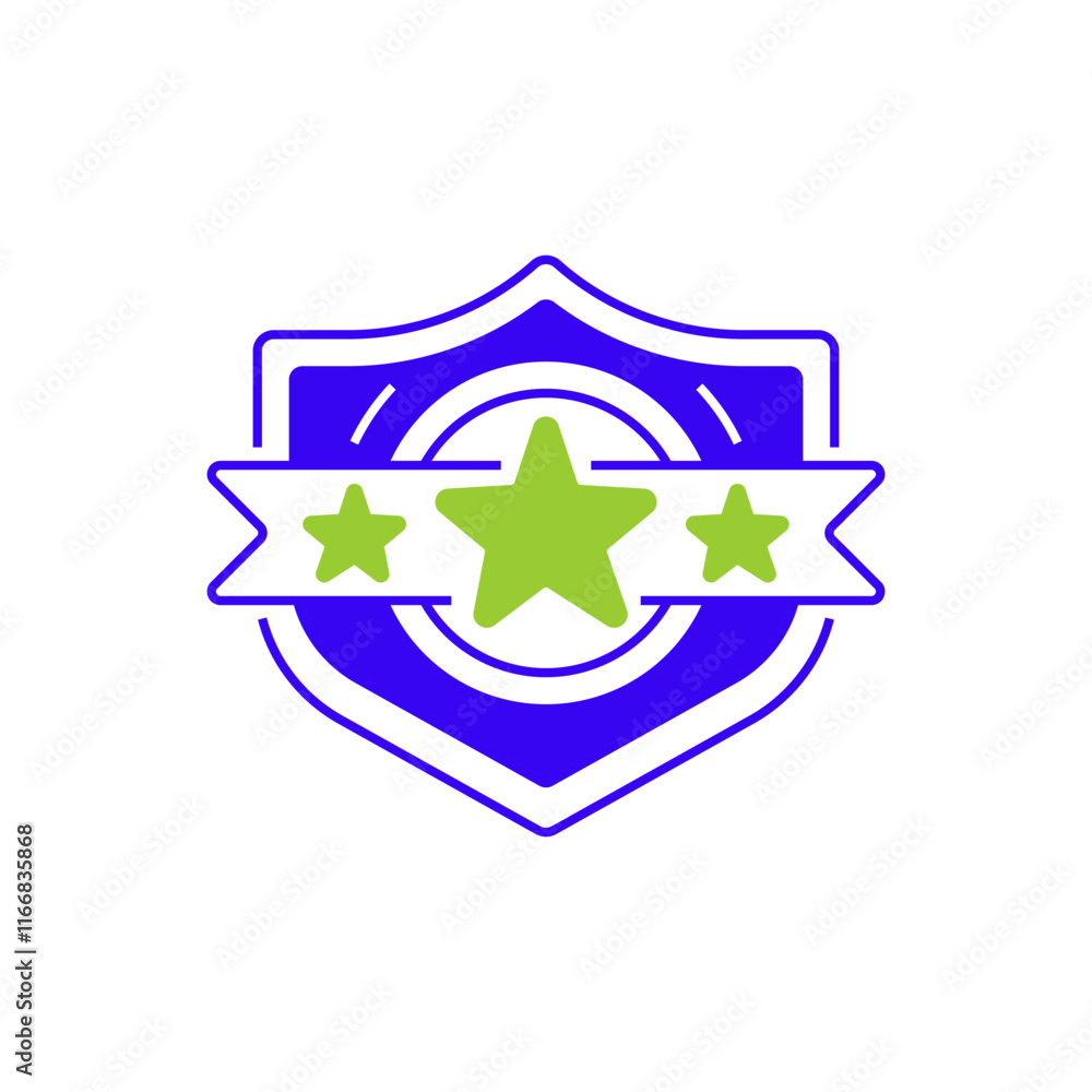 Shield with Star Line Icon. linear style sign for mobile concept and web design. Outline vector icon. Shield with Star Line Icon. linear style sign for mobile concept and web design. Outline vector icon.