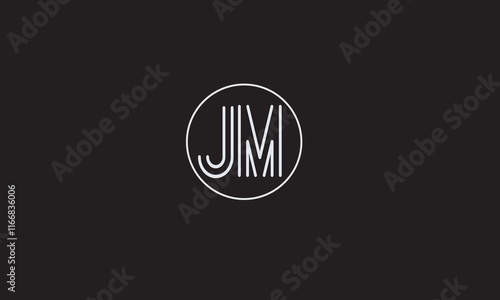 JM, MJ , J , M , Abstract Letters Logo Monogram	