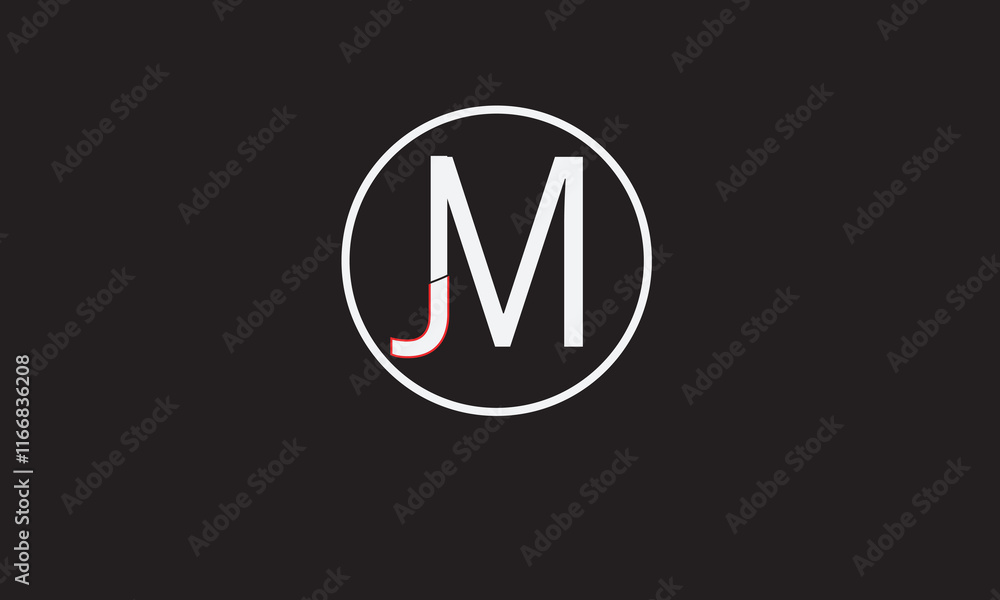 JM, MJ , J , M , Abstract Letters Logo Monogram JM, MJ , J , M , Abstract Letters Logo Monogram