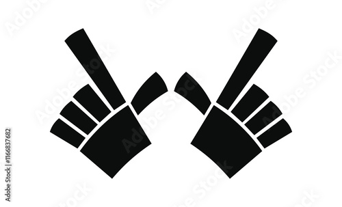 W Letter Logo with Finger Shape