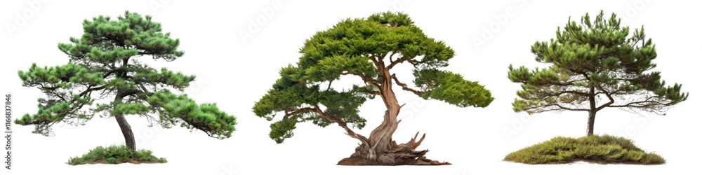Tree png cut out element set, transparent background Tree png cut out element set, transparent background