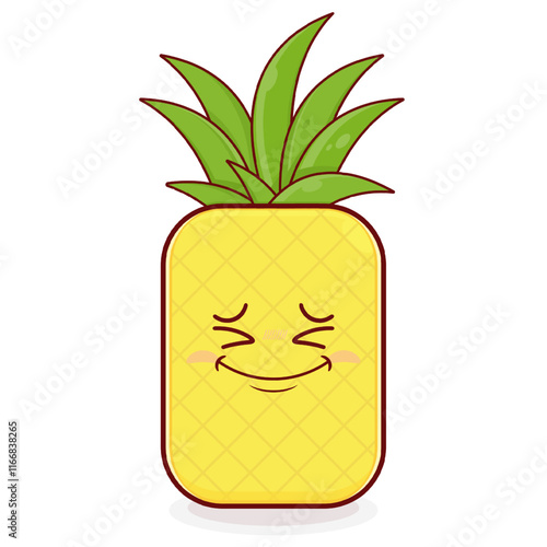 pineapple hurt face cartoon cute
