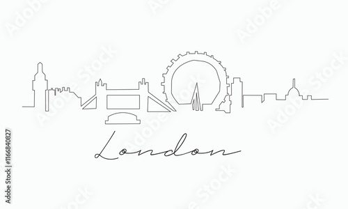 London City Line Draw Simple Minimalist 