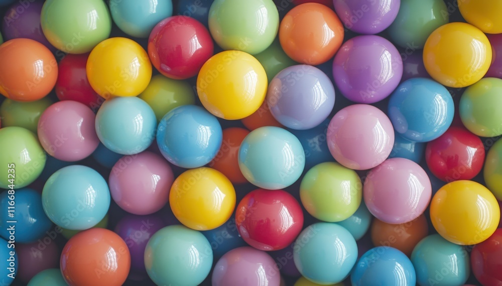 Vibrant Colorful Plastic Balls Background Texture Close Up Shot Vibrant Colorful Plastic Balls Background Texture Close Up Shot