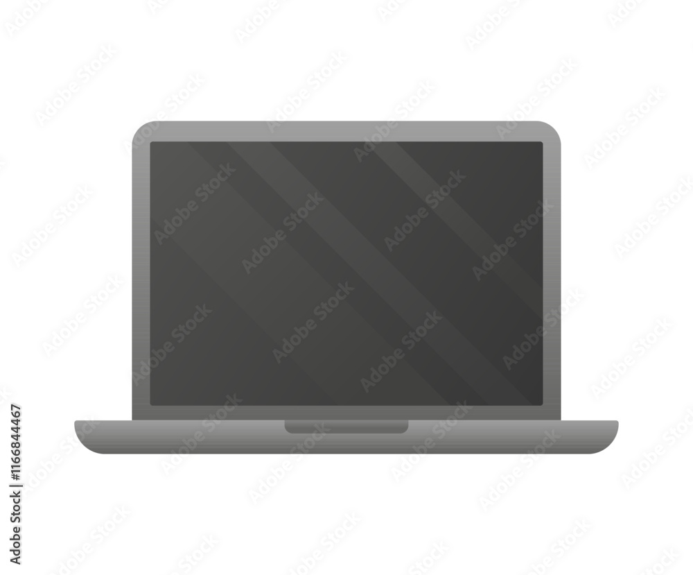 Laptop, white background. Laptop, white background.
