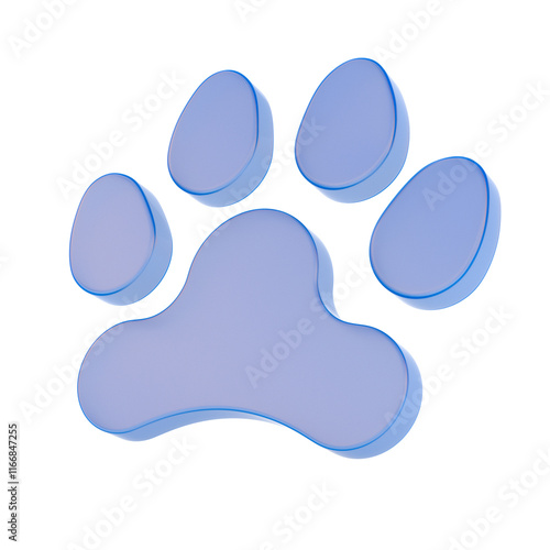 Paw on white background. Is...