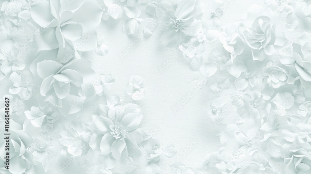 Fototapeta premium Ethereal Clinical Beauty - Light-Infused Floral Texture Background