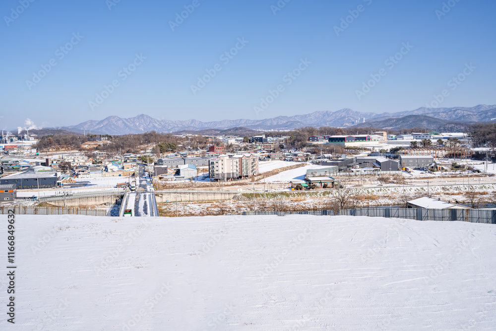 view of the city of winter