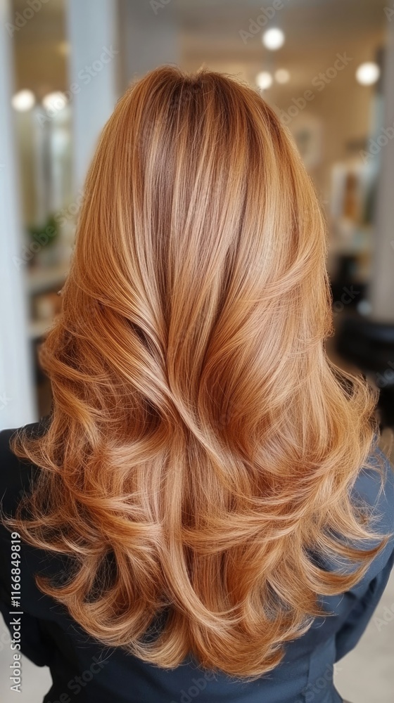 A voluminous blowout with layered curls and a glossy finish, styled for a glamorous and elegant vibe. A voluminous blowout with layered curls and a glossy finish, styled for a glamorous and elegant vibe.