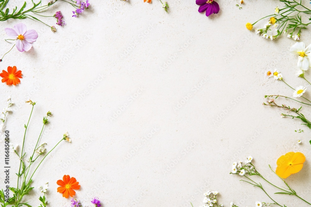 Bright and Colorful Flower Arrangement on Light Background for Creative Projects Bright and Colorful Flower Arrangement on Light Background for Creative Projects