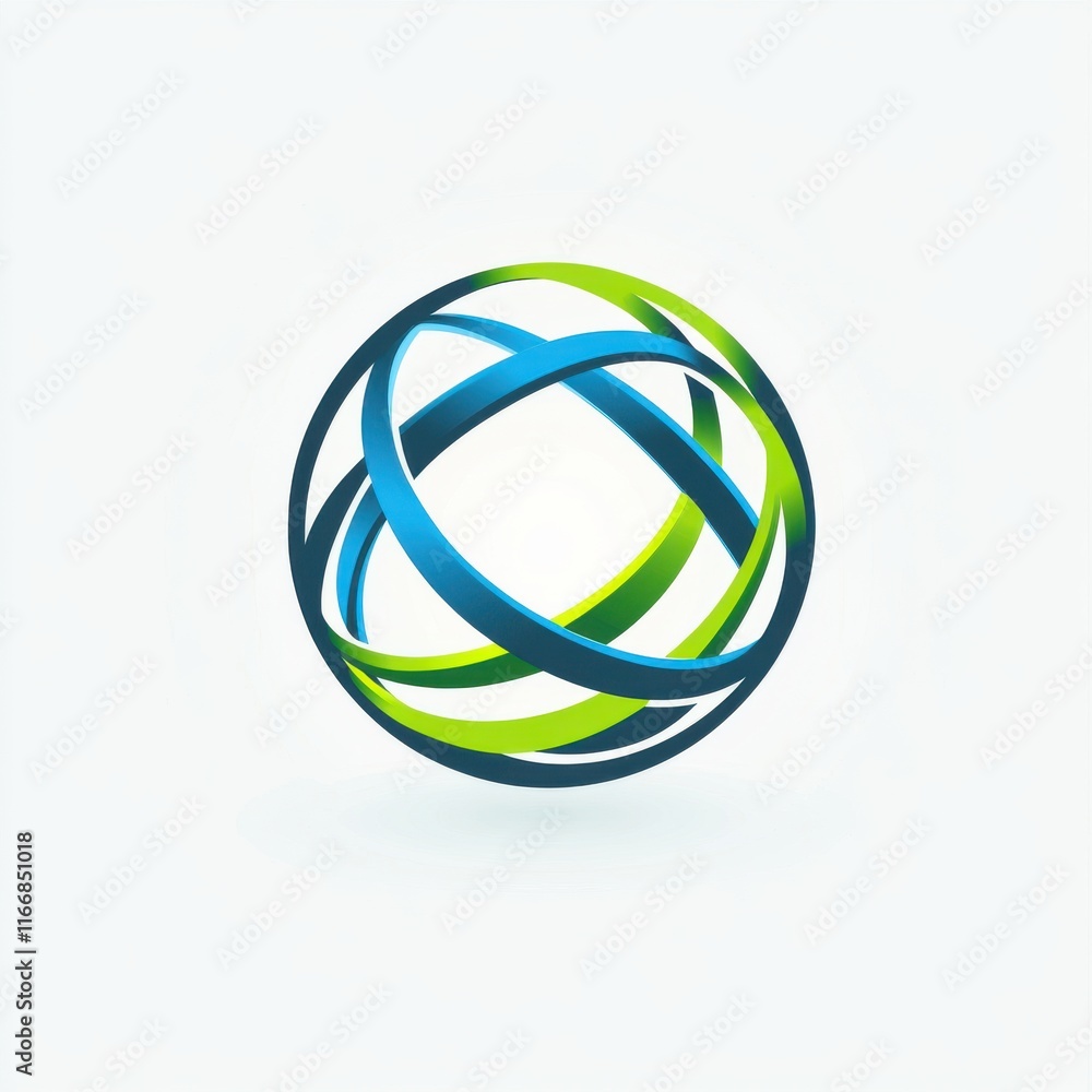 Abstract blue and green globe symbolizing global connectivity and technology. Abstract blue and green globe symbolizing global connectivity and technology.