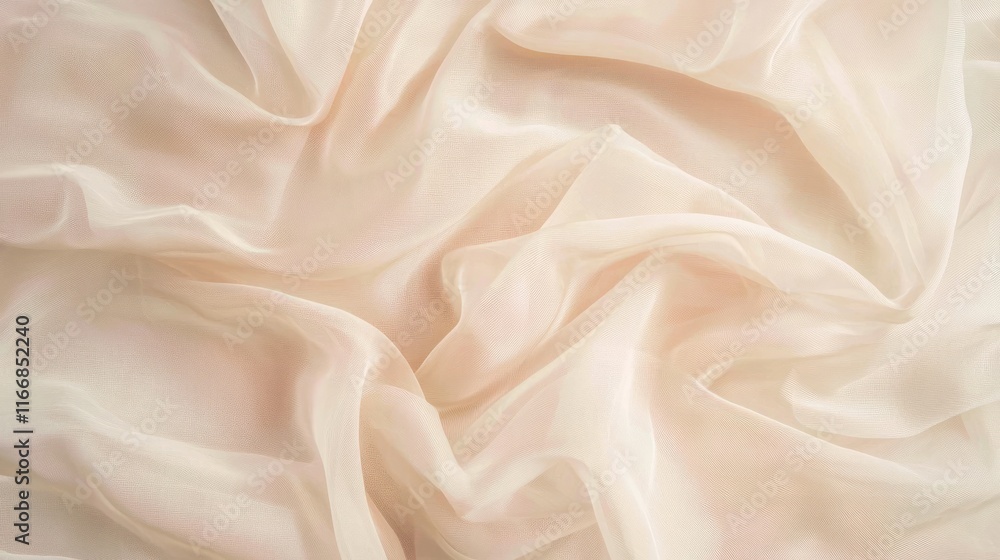 Fototapeta premium Ethereal Beauty - Crisp Organza Layers Texture Background for High-End Beauty Products