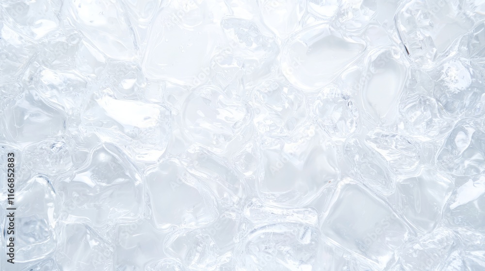 Obraz premium Frosty Elegance - Clean Clinical Beauty Texture Background with Soft Whites and Reflective Light for Product Showcase