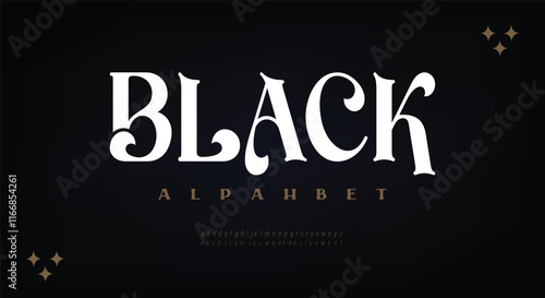 Elegant luxury display font vector with alternates
