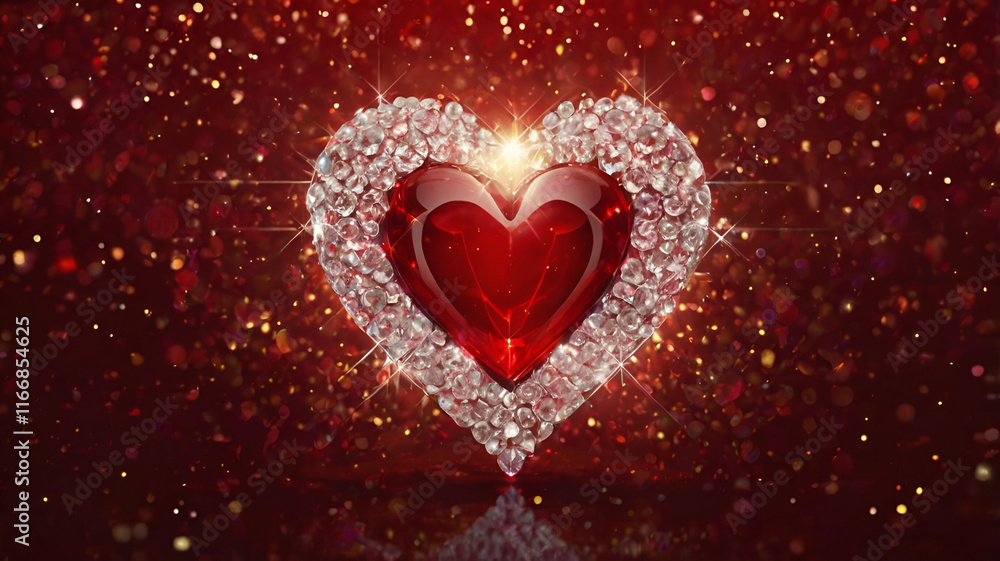 A vibrant red heart symbolizing love and passion, standing out with its bold and simple elegance A vibrant red heart symbolizing love and passion, standing out with its bold and simple elegance