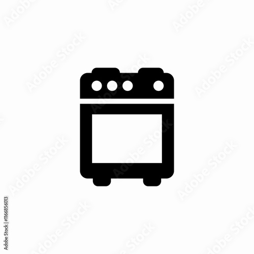 Oven kitchen appliance cooking icon vector sign
