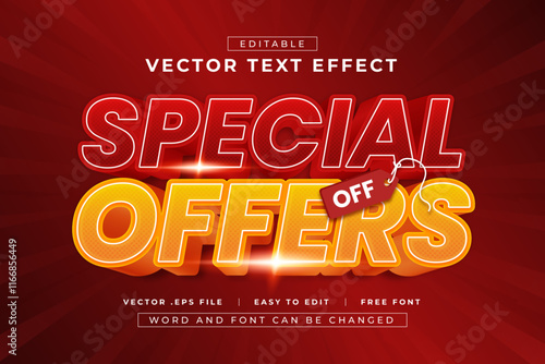 Special Offers Editable 3D Text Effect Dots Style