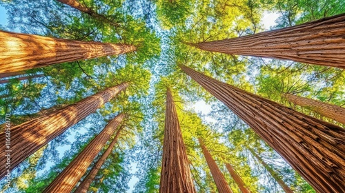 Majestic Redwood Trees Reaching For The Sky photo