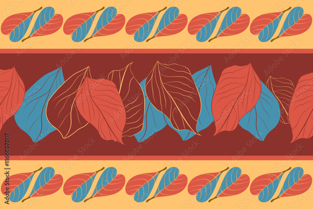 Obraz premium Floral,flowers, seamless, traditional ethnic, thai pattern, fabric pattern for textiles, rugs, wallpaper, clothing, sarong, batik, wrapping, embroidery, print, background, cover, illustration, vector.