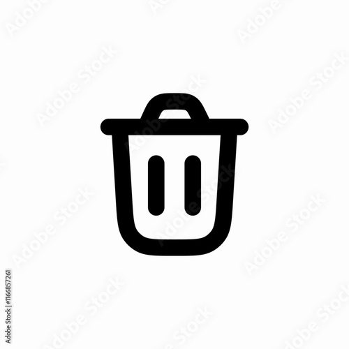 Delete remove trash bin icon vector sign
