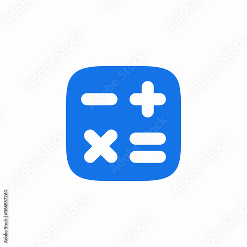 Calculator math computation finance icon vector sign
