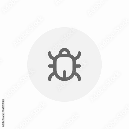 Software bug error issue icon vector sign

