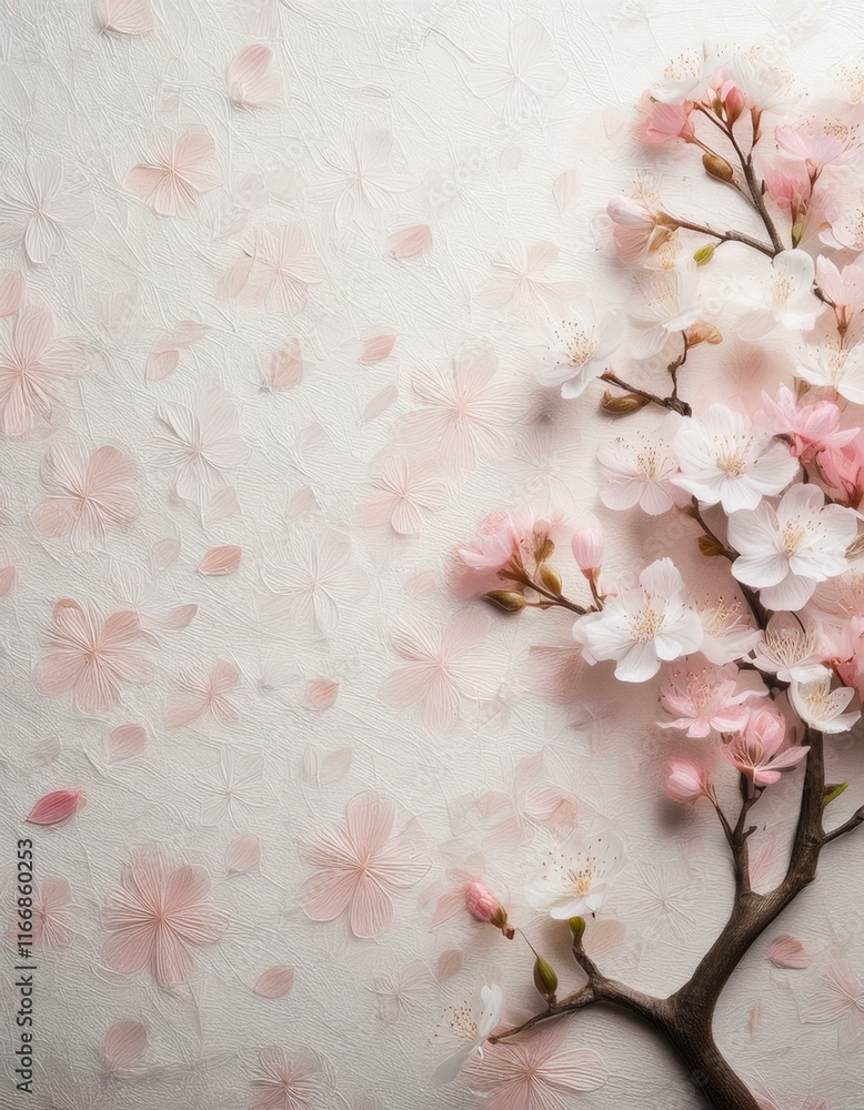 春の桜吹雪を表現したパステルカラーの和紙、薄い白い和紙の風合いが柔らかな春の風を感じさせるデザイン
春の桜吹雪を表現したパステルカラーの和紙、薄い白い和紙の風合いが柔らかな春の風を感じさせるデザイン