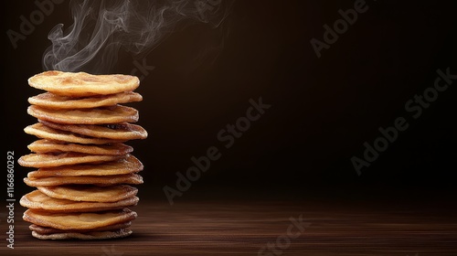 Wallpaper Mural A stack of pancakes with smoke coming out of them Torontodigital.ca