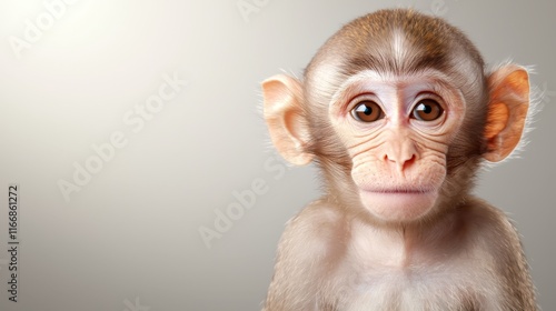 A close up of a monkey looking at the camera