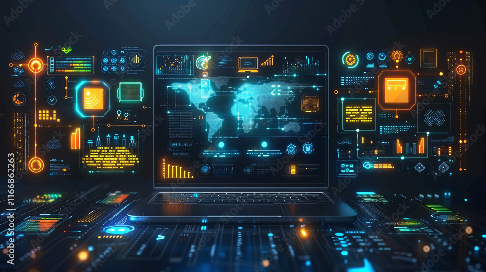 A Comprehensive Illustration depicting the World Wide Web and HTTP Internet Usage A Comprehensive Illustration depicting the World Wide Web and HTTP Internet Usage