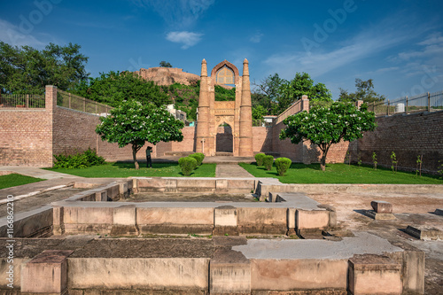 View of Badal Mahal Gate (Darwaza) in Chanderi, Madhya Pradesh, India.