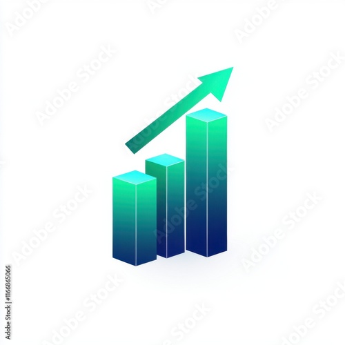Free Download Stylized graphic of rising bar charts with an upward arrow, symbolizing growth and success. - GFXLoad
