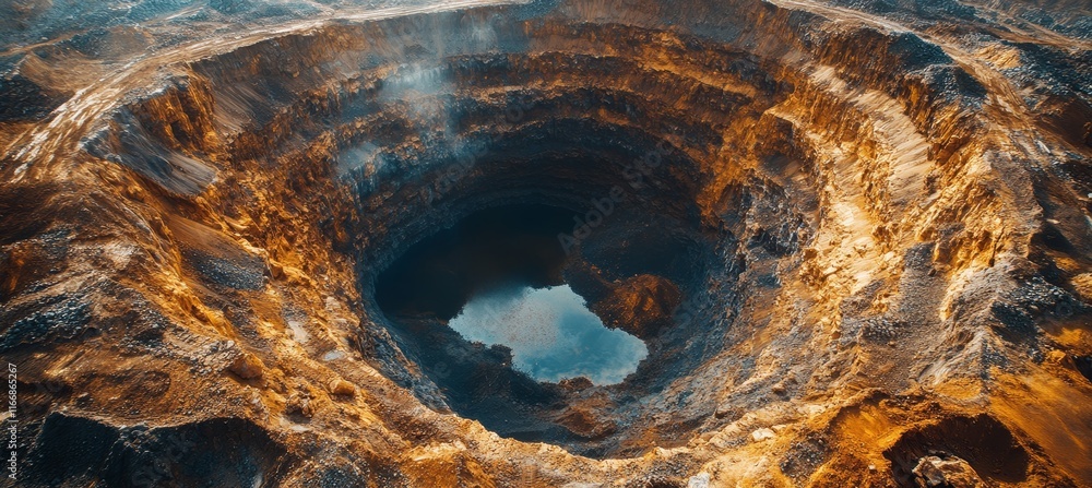 Big quarry for mineral ore resource. Mining ecology industry. Generative AI technology.
Big quarry for mineral ore resource. Mining ecology industry. Generative AI technology.