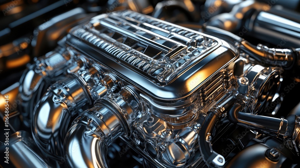 High-performance car radiator displayed with a metallic finish High-performance car radiator displayed with a metallic finish