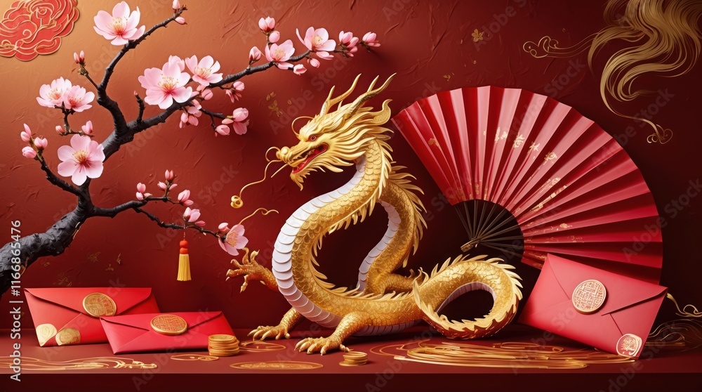 Fototapeta premium luxurious chinese new year design