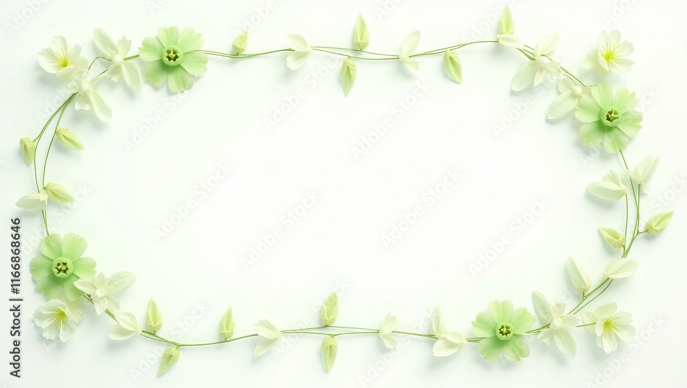 A minimalistic greeting card design with delicate green vine patterns, symbolizing nature and simplicity. A minimalistic greeting card design with delicate green vine patterns, symbolizing nature and simplicity.