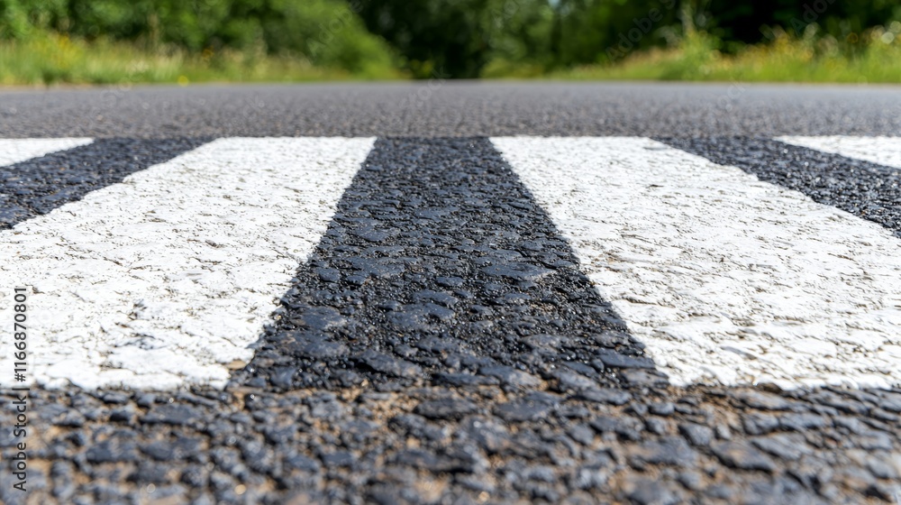 Obraz premium A white crosswalk on the side of a road