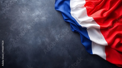 the flag of france on a black background