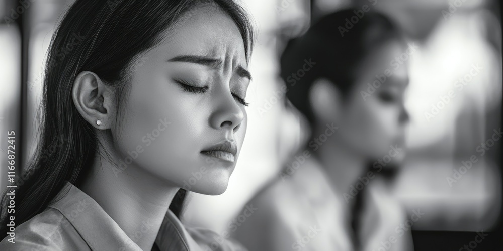 Contemplative Gaze - Eyes Closed Serene Portrait Contemplative Gaze - Eyes Closed Serene Portrait