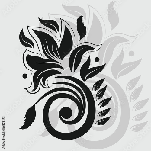 Latest new vector vintage floral design