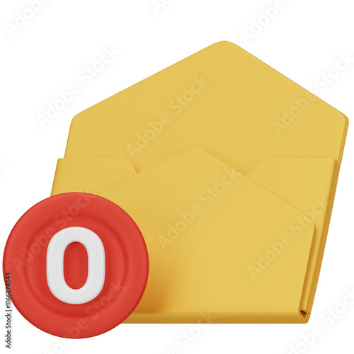 Empty Email 3D Illustration