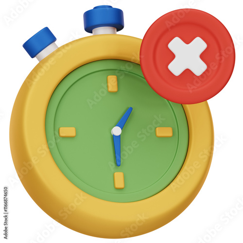 Times Up 3D Illustration
