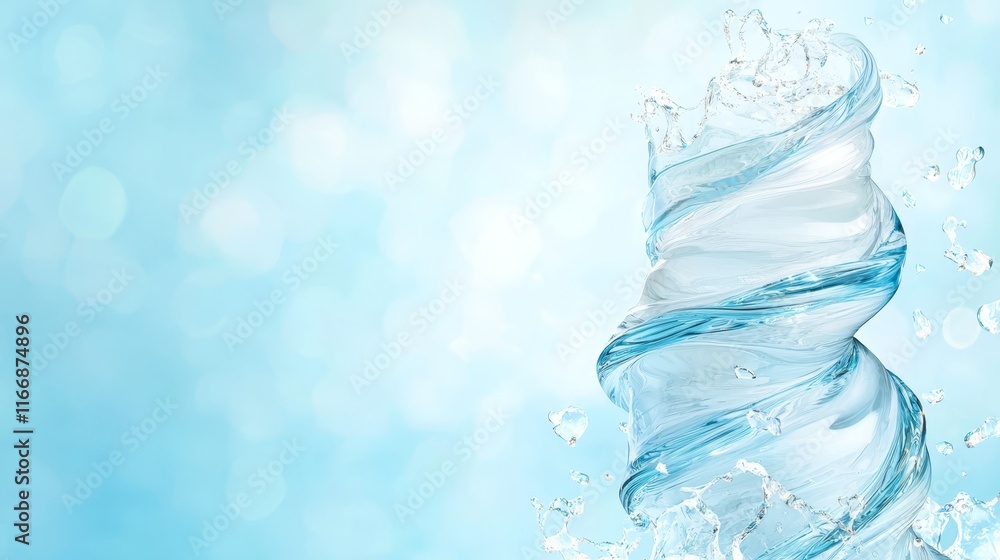 A blue and white swirl of water on a blue background A blue and white swirl of water on a blue background