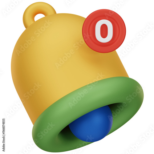 Empty Notification 3D Illustration
