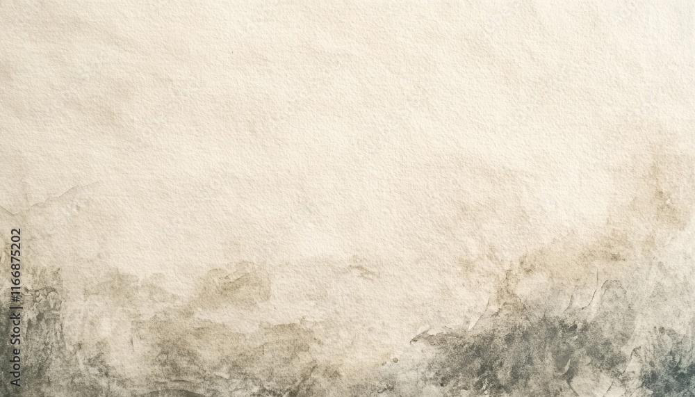 Naklejka premium Abstract Watercolor Wash Background Texture Beige Gray and Brown Tones
