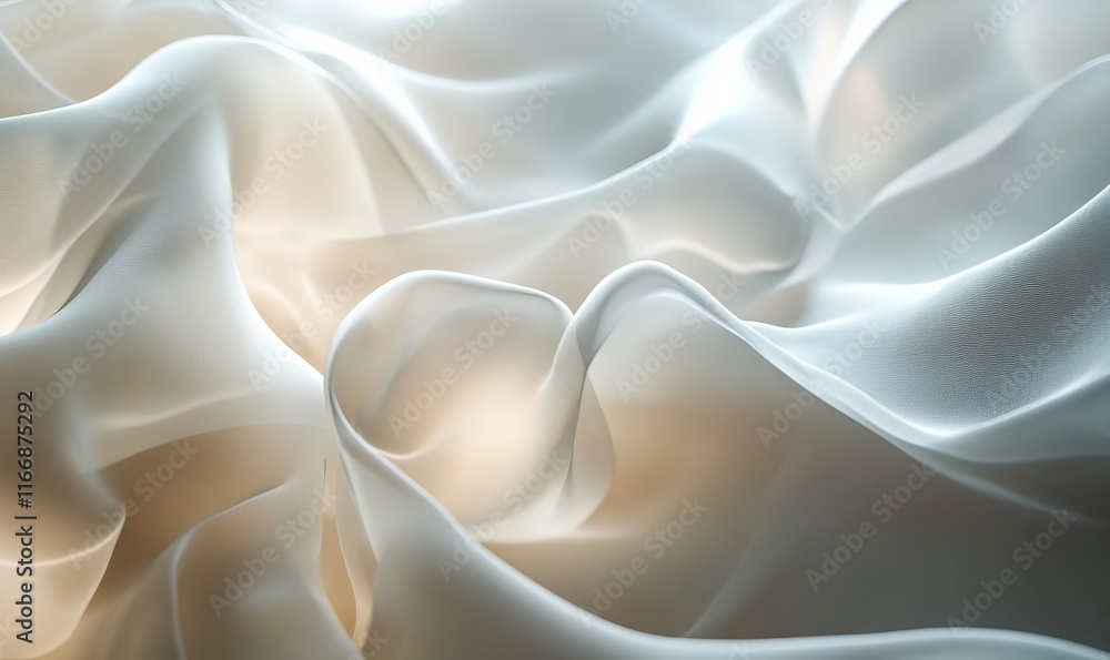Obraz premium translucent shapes ripple dynamically into glowing surreal tones., Generative AI