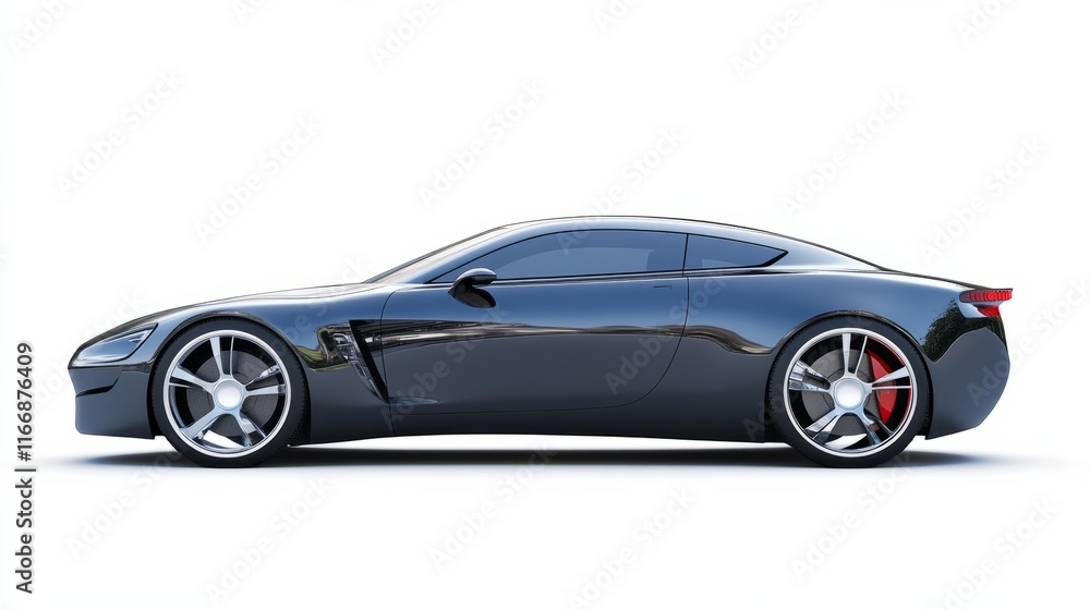 A blue colored car isolated A blue colored car isolated
