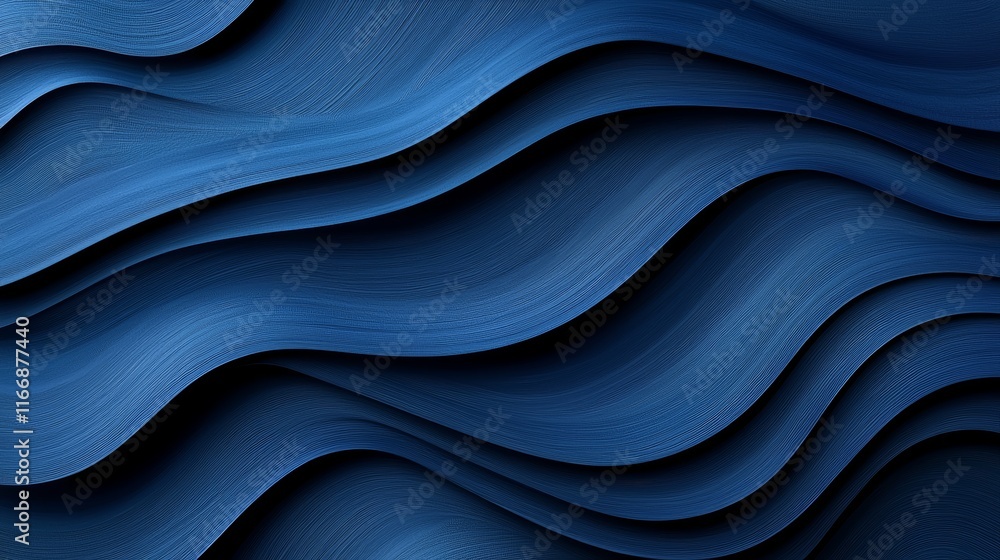 Obraz premium A dark blue background with wavy lines