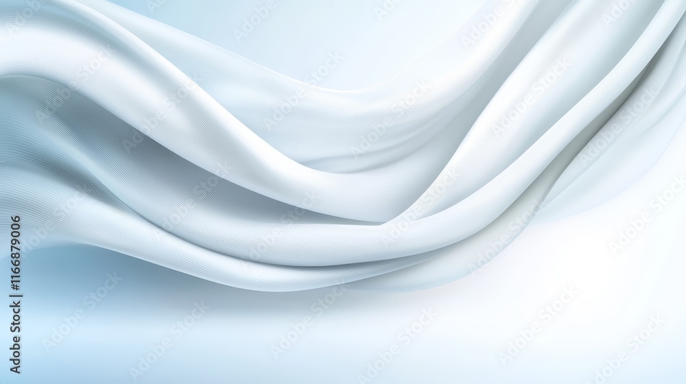 Fototapeta premium A white and blue abstract background with wavy lines