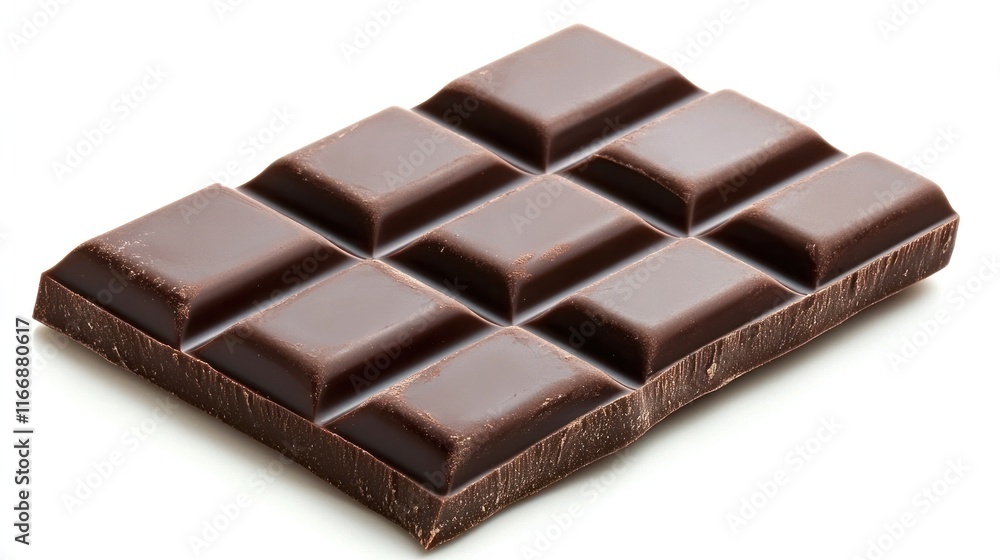 Dark Chocolate Bar Isolated On White Background Dark Chocolate Bar Isolated On White Background